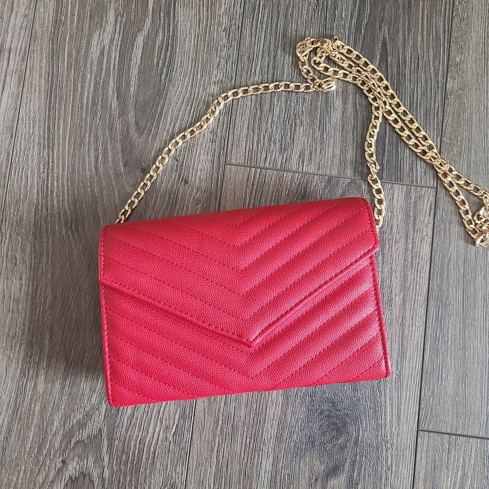 Red clutch/crossbody bag
